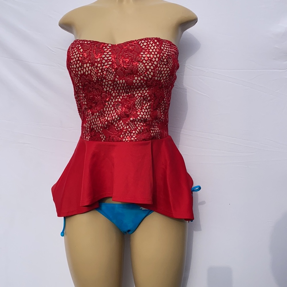 Windsor red party strapless top
